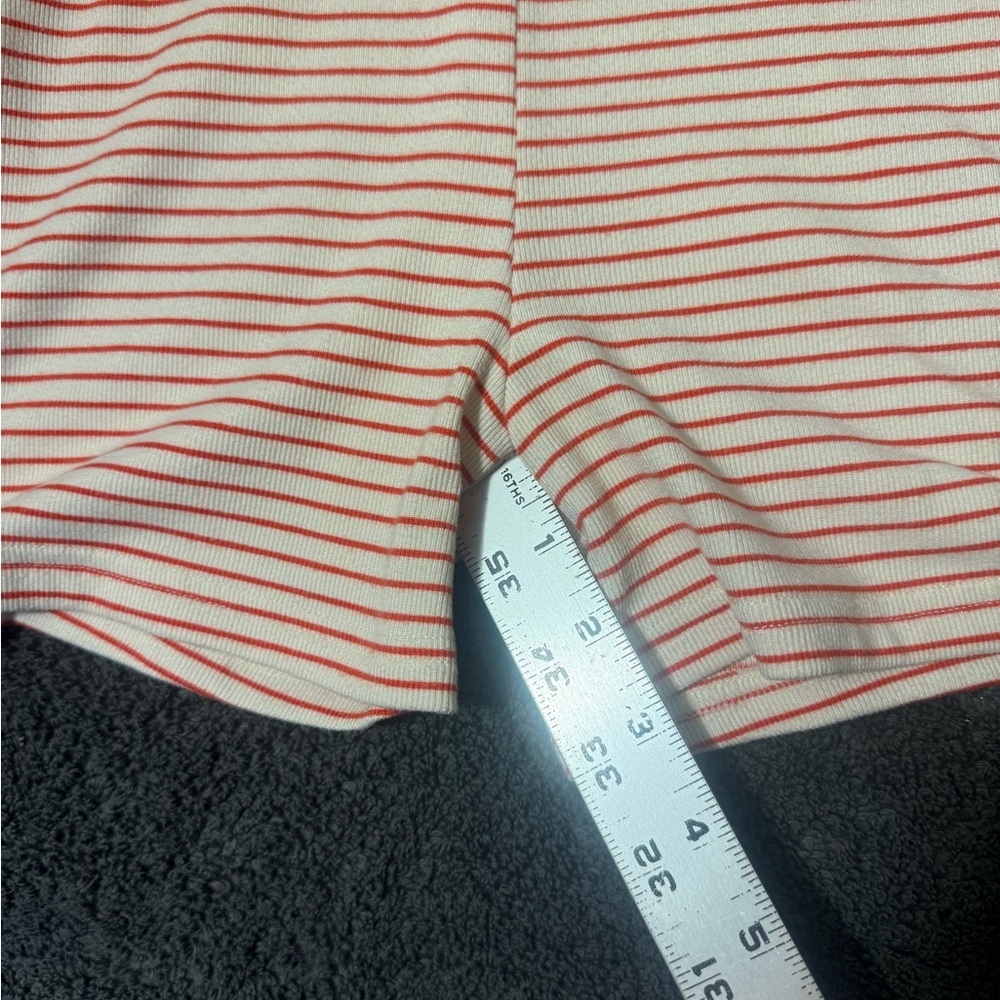 American Eagle Lounge Striped Long Sleeve Onesie with Snoopy Patch- Size M - Picture 5 of 5